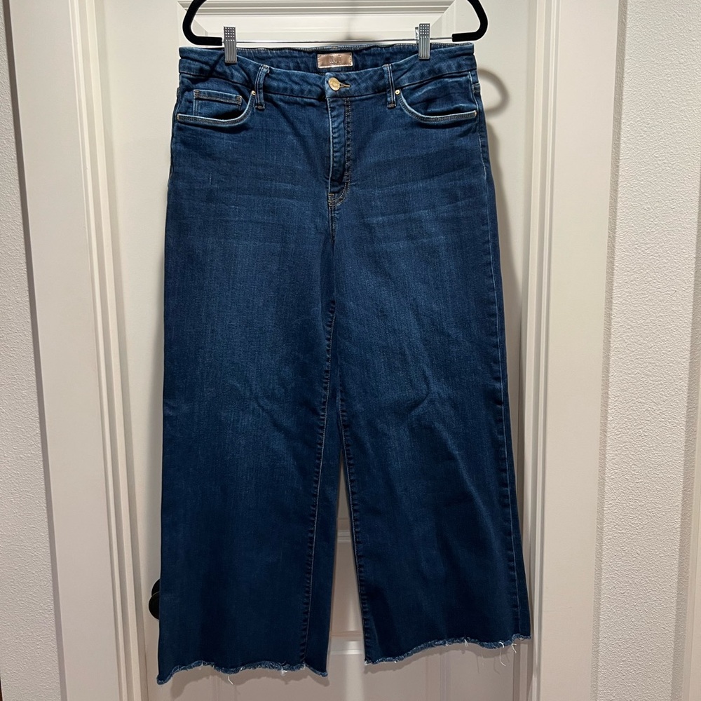 Wide Leg High-Rise Women’s Jeans in Dark Blue
